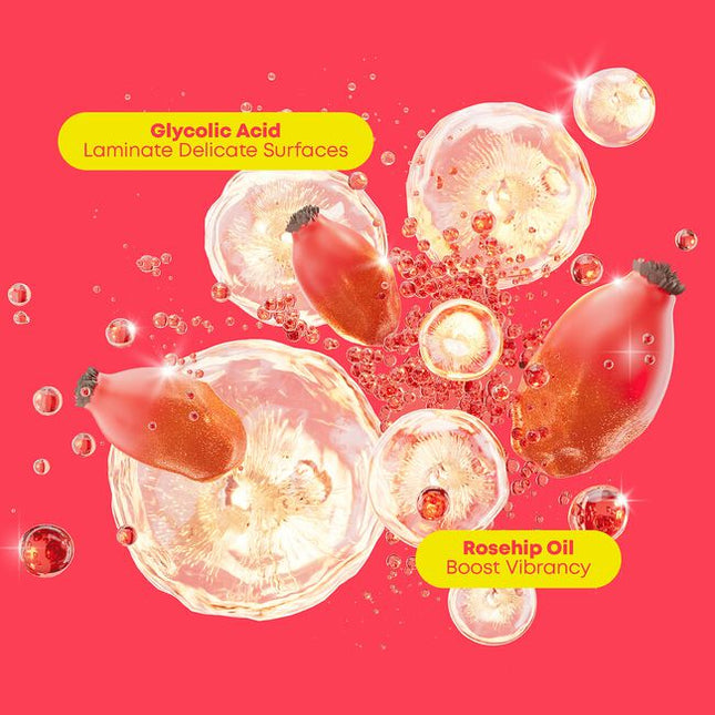 Don't let life fade your glow! This sulfate-free color-protecting shampoo, with Glycolic Acid and Rosehip Oil, preserves color glow and hair's shine from inside out for 8 weeks.* It gently cleanses, leaving dull & color-treated hair protected, softer and shinier.