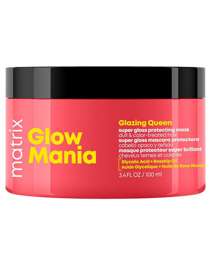 Take charge of your glow with Glazing Queen. This super gloss protecting mask, with Glycolic Acid and Rosehip Oil, preserves your color glowand hair's shine from inside out for 8 weeks.* Hair is softer, smoother, and radiant with vibrant and glossy color. For dull &amp; color treated hair.