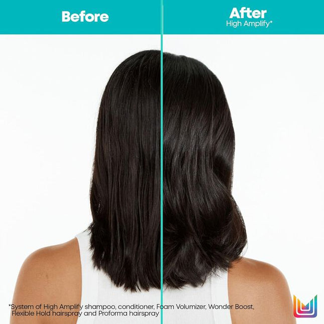 High Amplify Foam Volumizer provides full-bodied lift and support for touchable thickness. Lightweight whip adds conditioning shine and lasting body.