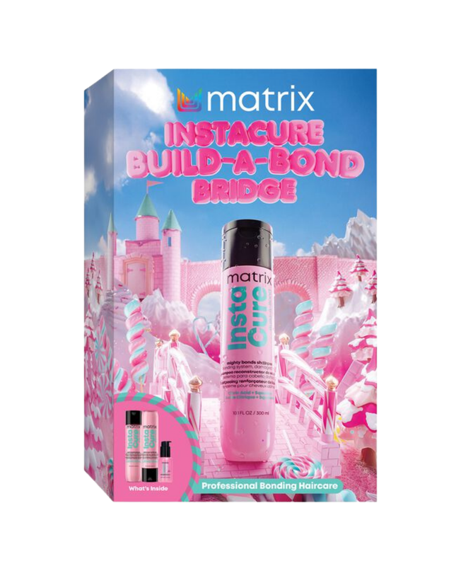 Instacure Build-A-Bond Kit Includes:

(1) - Instacure Build-A-Bond Shampoo, 10.1 fl. oz.
(1) - Instacure Build-A-Bond Conditioner, 10.1 fl. oz.
(1) - Instacure Build-A-Bond Billion Bond Oil, 1.69 fl. oz.