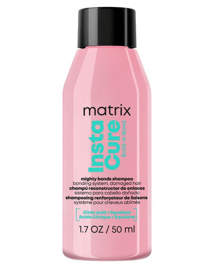 Build-A-Bond Mighty Bonds Shampoo is packed with 1 billion bonds in every bottle to fight damage. It gently cleanses and strengthens mega damaged hair, making it ideal for clients post-lightening or after receiving a chemical service.