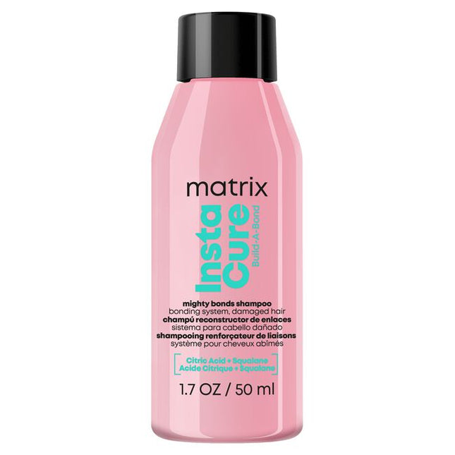 Build-A-Bond Mighty Bonds Shampoo is packed with 1 billion bonds in every bottle to fight damage. It gently cleanses and strengthens mega damaged hair, making it ideal for clients post-lightening or after receiving a chemical service.