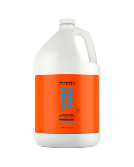 Mega Sleek Shampoo is formulated with Shea Butter to reduce frizz, smooth hair and provide humidity protection for clients with the most rebellious, unruly hair. Smoothing Shampoo. Cleanses hair and controls frizz. Protects hair against humidity.