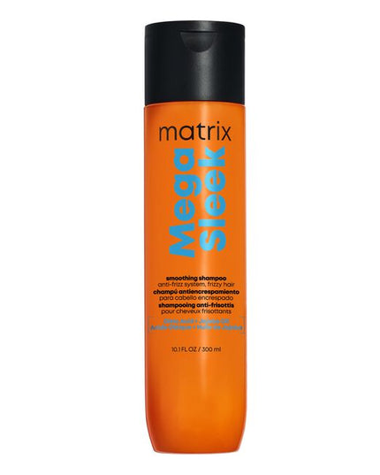Mega Sleek Shampoo is formulated with Shea Butter to reduce frizz, smooth hair and provide humidity protection for clients with the most rebellious, unruly hair. Smoothing Shampoo. Cleanses hair and controls frizz. Protects hair against humidity.