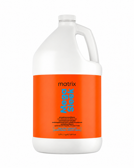 An essential professional smoothing conditioner that empowers stylists to deliver up to 96 hours of frizz-free perfection. The Matrix Mega Sleek Conditioner, with jojoba oil and oleic acid, instantly detangles and hydrates, creating the perfect foundation for a sleek, long-lasting style.