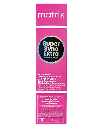 The 1st Pre-Bonded Alkaline Demi-Permanent Hair Color from Matrix that syncs coverage, care and shine. Formulated with no ammonia, instant fiber protection, and covers up to 75% of grays.