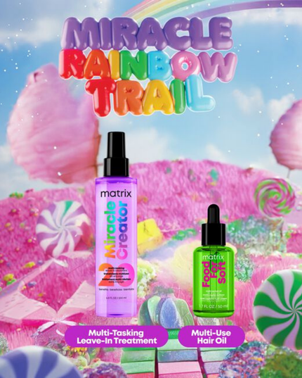 Treatment Kit Includes:
(1) - Food For Soft Oil, 1.7 fl. oz.
(1) - Miracle Creator Treatment, 6.8 fl. oz.