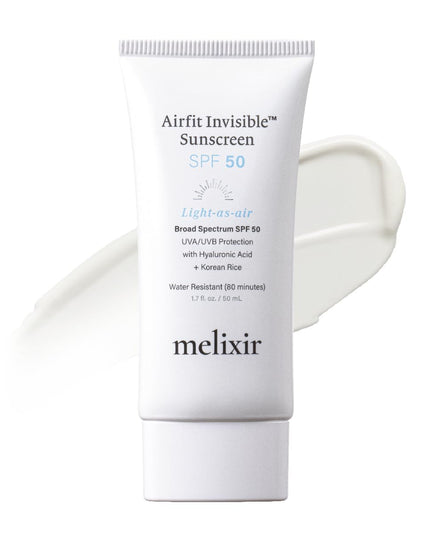 Invisible Vegan Sunscreen with Korean Rice and Hyaluronic Acid. 