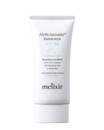 Invisible Vegan Sunscreen with Korean Rice and Hyaluronic Acid. 