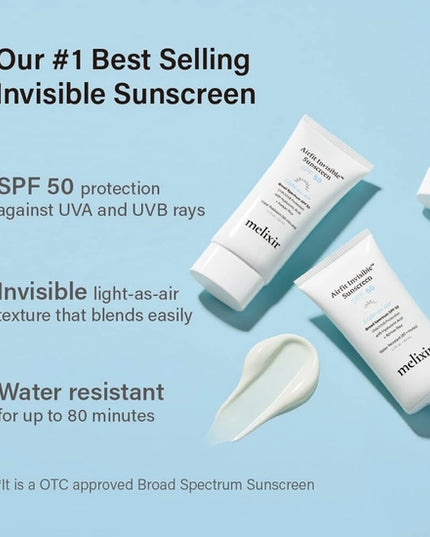 Invisible Vegan Sunscreen with Korean Rice and Hyaluronic Acid. 