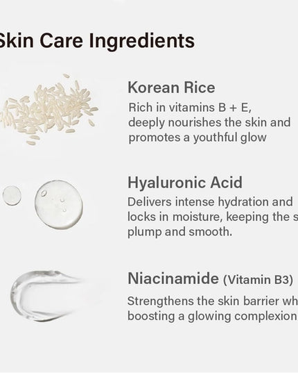 Invisible Vegan Sunscreen with Korean Rice and Hyaluronic Acid. 