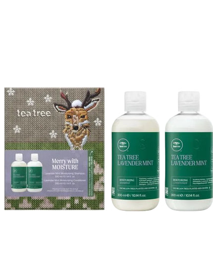 Merry with Moisture Set Includes:
(1) - Lavender Mint Moisturizing Shampoo, 10.14 fl. oz.
(1) - Lavender Mint Moisturizing Conditioner, 10.14 fl. oz.