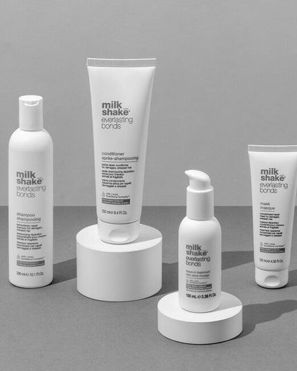 Gently cleanses while repairing and reinforcing damaged hair bonds. Formulated with milk proteins and enhanced with NutriBond Complex™, a naturally derived blend of rice proteins, amino acids and hyaluronic acid. Scientifically proven to instantly repair hair bonds and reconstruct damaged hair for stronger, healthier looking hair you can feel.