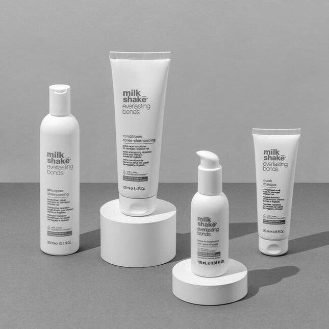 Gently cleanses while repairing and reinforcing damaged hair bonds. Formulated with milk proteins and enhanced with NutriBond Complex™, a naturally derived blend of rice proteins, amino acids and hyaluronic acid. Scientifically proven to instantly repair hair bonds and reconstruct damaged hair for stronger, healthier looking hair you can feel.