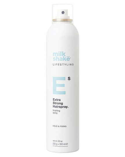 milk_shake extra strong hairspray is a firm hold hair spray that provides structure for long-lasting styles. Formulated with Pro Vitamin B5, seals in moisture for lasting hydration. Contains heat protection with anti-frizz and anti-static properties.