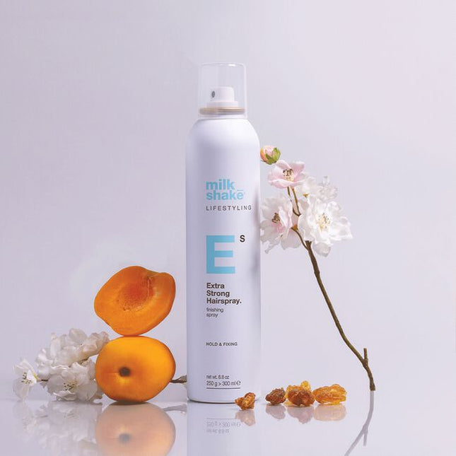 milk_shake extra strong hairspray is a firm hold hair spray that provides structure for long-lasting styles. Formulated with Pro Vitamin B5, seals in moisture for lasting hydration. Contains heat protection with anti-frizz and anti-static properties.