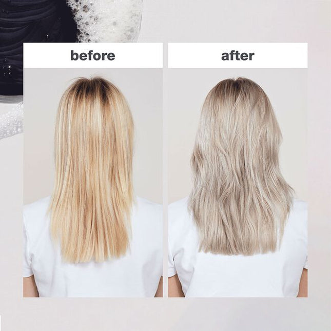 Restore light blonde hair with color-depositing milk_shake icy blond conditioner. Gone are the days of purple conditioner for blonde hair. This paraben-free conditioner has a unique black pigment that reduces brassiness &amp; enhances cool tones for intensely icy blonde hair. Added milk proteins also provide deep conditioning for softer, stronger hair after every wash. For best results, use icy blond shampoo prior to conditioning.