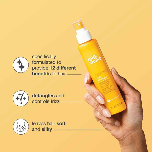 A multi-benefit leave-in treatment that nourishes, protects, and strengthens while delivering silky softness, shine, and frizz control. Formulated with milk proteins and fruit extracts, it deeply conditions while shielding hair from heat and environmental damage.