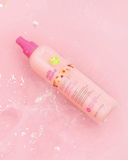 Refresh, detangle, & rehydrate colored hair with milk_shake leave-in conditioner flower. To revive dull or dry strands between washes, spray this vegan leave-in conditioner on hair.