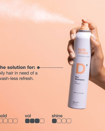 A weightless dry shampoo that instantly refreshes the hair and scalp with a clean, matte finish. This ultra-light spray absorbs excess oil and impurities without leaving any white cast or residue—even on dark hair—leaving strands feeling clean, lifted, and full of life.