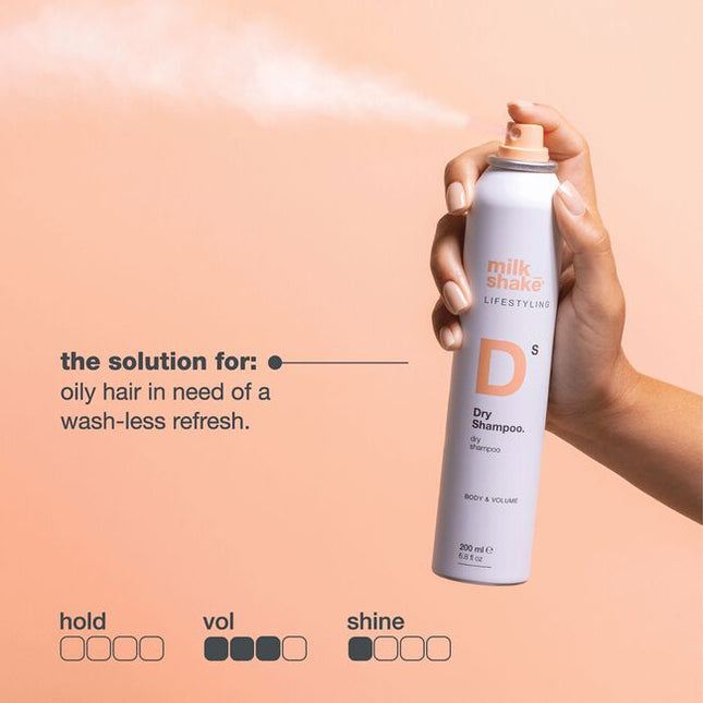 A weightless dry shampoo that instantly refreshes the hair and scalp with a clean, matte finish. This ultra-light spray absorbs excess oil and impurities without leaving any white cast or residue—even on dark hair—leaving strands feeling clean, lifted, and full of life.