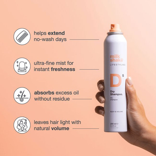 A weightless dry shampoo that instantly refreshes the hair and scalp with a clean, matte finish. This ultra-light spray absorbs excess oil and impurities without leaving any white cast or residue—even on dark hair—leaving strands feeling clean, lifted, and full of life.