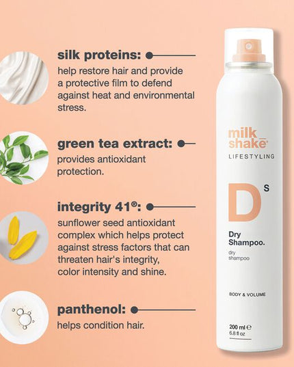 A weightless dry shampoo that instantly refreshes the hair and scalp with a clean, matte finish. This ultra-light spray absorbs excess oil and impurities without leaving any white cast or residue—even on dark hair—leaving strands feeling clean, lifted, and full of life.