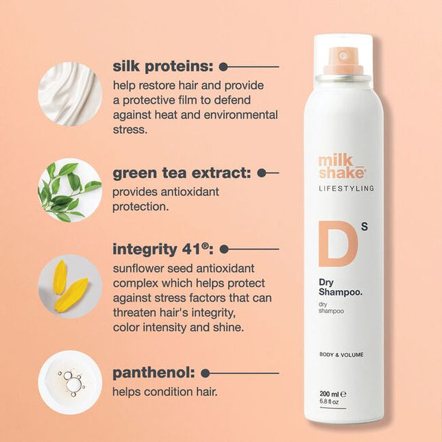 A weightless dry shampoo that instantly refreshes the hair and scalp with a clean, matte finish. This ultra-light spray absorbs excess oil and impurities without leaving any white cast or residue—even on dark hair—leaving strands feeling clean, lifted, and full of life.