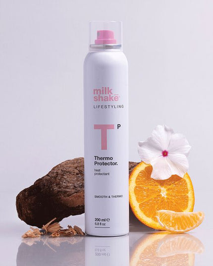 A lightweight spray that shields hair from the damaging heat of blow-dryers, straighteners, and curling irons by creating an invisible protective barrier. Infused with hydrolyzed silk, milk protein, and quinoa, it helps prevent breakage and split ends while delivering radiant shine.