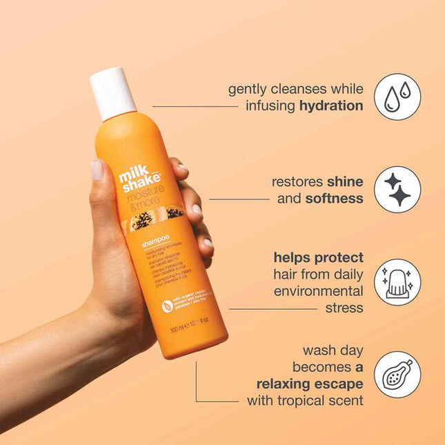 Great dry hair to the moisture it craves with this hydrating shampoo that’s been specially formulated to restore dull strands to their full potential. packed with nourishing ingredients including hyaluronic acid and milk_shake’s proprietary integrity 41 blend this shampoo for dry hair works to replenish and seal in moisture. hair will become softer, shinier, and more manageable with regular use.
