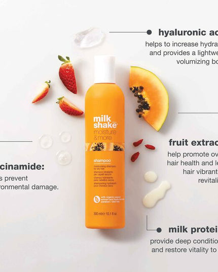 Great dry hair to the moisture it craves with this hydrating shampoo that’s been specially formulated to restore dull strands to their full potential. packed with nourishing ingredients including hyaluronic acid and milk_shake’s proprietary integrity 41 blend this shampoo for dry hair works to replenish and seal in moisture. hair will become softer, shinier, and more manageable with regular use.