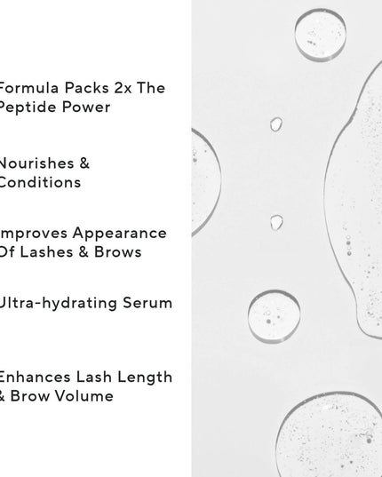 Ultra-hydrating serum features a rich blend of quick-delivering peptides that absorb at the roots to restore the appearance of thick-looking lashes and visibly full brows.