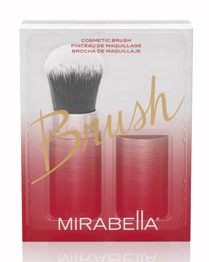 A travel-friendly kabuki makeup brush that features a compact shape and ultra-soft vegan bristles for expert control and a flawless finish.