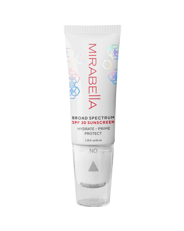 Mirabella Beauty's Hydrate, Prime, Protect SPF 30 Makeup Primer is the ultimate 3-in-1 skincare essential, designed to hydrate, prime, and protect your skin while offering broad-spectrum SPF 30 protection. 