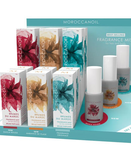 Hair & Body Mist Intro:

(3) - Brumes De Maroc Hair and Body Mist, 3.4 fl. oz.
(2) - Ambiance De Plage Mist, 3.4 fl. oz.
(3) - Ambiance De Plage Mist, 1 fl. oz.
(2) - Dahlia Rouge Mist, 3.4 fl. oz.
(3) - Dahlia Rouge Mist, 1 fl. oz.