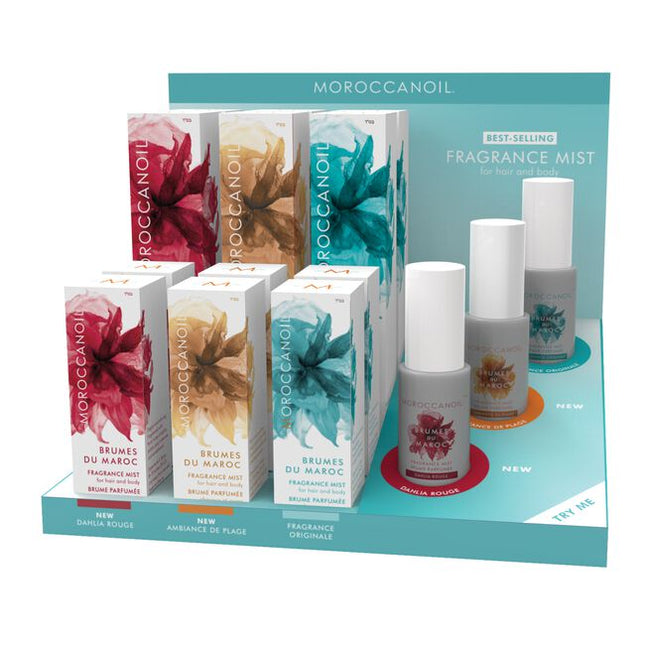 Hair & Body Mist Intro:

(3) - Brumes De Maroc Hair and Body Mist, 3.4 fl. oz.
(2) - Ambiance De Plage Mist, 3.4 fl. oz.
(3) - Ambiance De Plage Mist, 1 fl. oz.
(2) - Dahlia Rouge Mist, 3.4 fl. oz.
(3) - Dahlia Rouge Mist, 1 fl. oz.