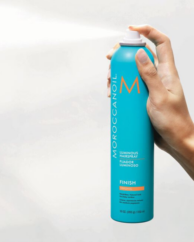 Luminous Hairspray Strong is formulated with a combination of highly sophisticated ingredients infused with argan oil. This lightweight and workable hairspray offers a long-lasting, flexible hold, without leaving a sticky residue.