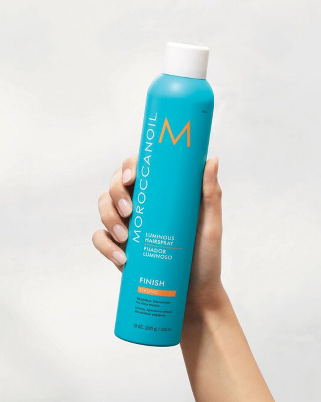 Luminous Hairspray Strong is formulated with a combination of highly sophisticated ingredients infused with argan oil. This lightweight and workable hairspray offers a long-lasting, flexible hold, without leaving a sticky residue.