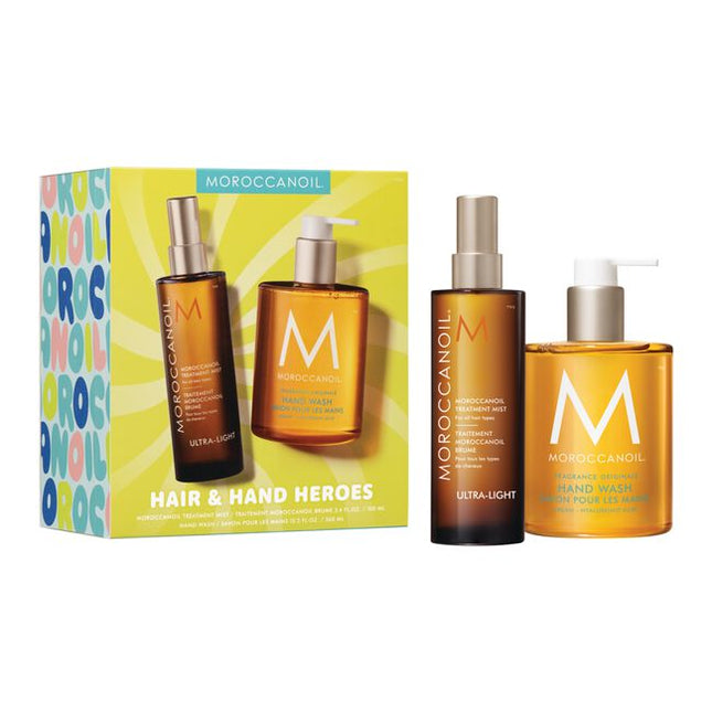 Treatment Mist Kit Includes:

(1) - Moroccanoil Treatment Mist, 3.4 fl. oz.
(1) - Hand Wash Fragrance Originale, 12.2 fl. oz.