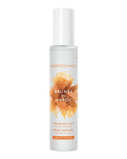 Transport your senses with Moroccanoil Brumes du Maroc Fragrance Mist for Hair and Body. Lightweight spray hydrates and refreshes, while its nourishing formula—infused with argan oil and Vitamin E—won’t disrupt hairstyles and can be used throughout the day as a head-to-toe refresher. UV absorber helps preserve natural color and prevent hair damage from sun exposure.
