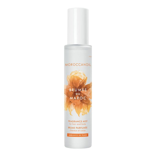 Transport your senses with Moroccanoil Brumes du Maroc Fragrance Mist for Hair and Body. Lightweight spray hydrates and refreshes, while its nourishing formula—infused with argan oil and Vitamin E—won’t disrupt hairstyles and can be used throughout the day as a head-to-toe refresher. UV absorber helps preserve natural color and prevent hair damage from sun exposure.