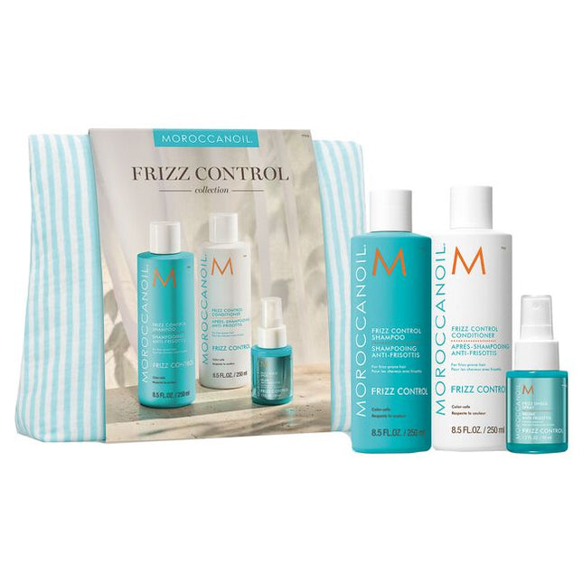 Frizz Control Shampoo and Frizz Control Conditioner deliver optimal hydration with argan oil, vitamins A and E, and moisturizing red algae. The All in One Leave-in Conditioner hydrates, detangles, and provides up to 72 hours of softness