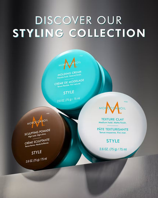 Moroccanoil Molding Cream is a fiber-rich, emollient cream that can be used as a leave-in shaper for creating styles with flexible structure and effortless definition—from backstage looks to street-inspired styles. This versatile formula is infused with thickening fibers that help the hair appear thicker and fuller, with natural-looking texture and enhanced definition, while argan and olive oils work to moisturize, condition, and tame frizz and flyaways.