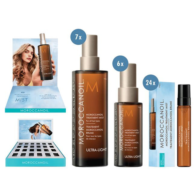 A weightless, argan-oil infused spray that instantly absorbs into hair for enhanced manageability, conditioning, and shine.