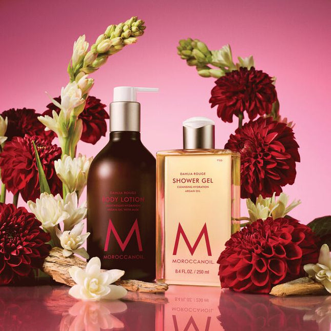 Dahlia Rouge Body Set Includes:

(1) - Dahlia Rouge Shower Gel, 8.5 fl. oz.
(1) - Dahlia Rouge Body Lotion, 12.2 fl. oz.
