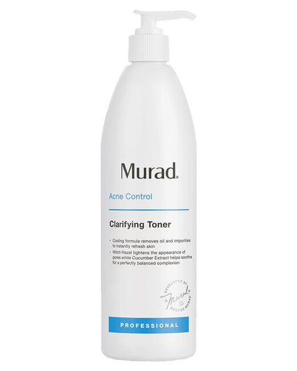 Murad’s Clarifying Toner is a cooling formula that removes oil and impurities to instantly refresh skin. Witch hazel tightens the appearance of pores while cucumber extract helps soothe for a perfectly balanced complexion. Refresh and balance with the help of Clarifying Toner for acne prone skin.