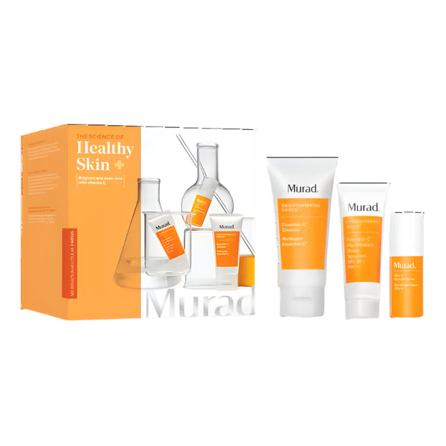 Inspired by Dr. Murad's in-office treatments for hyperpigmentation, this regimen helps reduce the look of dark spots and uneven tone, while sunscreen helps defend against environmental aggressors.