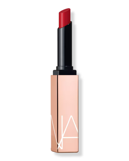NARS Afterglow Sensual Shine Lipstick is a color-meets-care hybrid lipstick with dimensional shine and 8-hour hydration.