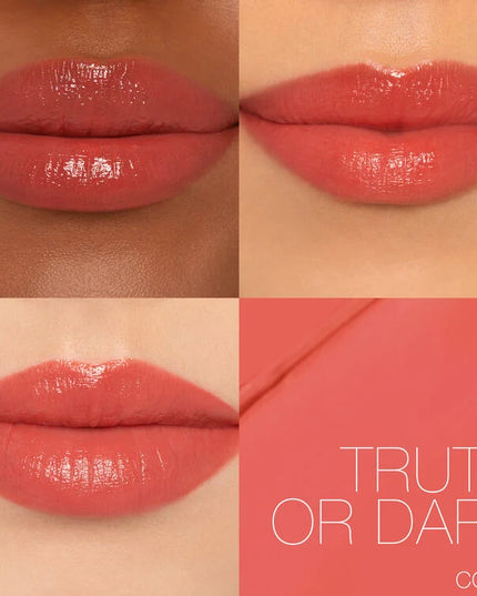 Outshine the rest with a color-meets-care hybrid lip formula that delivers dimensional shine and nourishing benefits with every swipe. Lustrous color cocoons lips in comfort and glides on a lightweight, non-sticky sheen that gives lips a fuller-looking appearance. Featuring a blend of antioxidants to defend against environmental aggressors, plus Mango and Shea Butter to smooth fine lines and retain moisture for hydration.