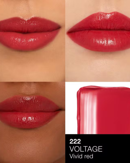 NARS Afterglow Sensual Shine Lipstick is a color-meets-care hybrid lipstick with dimensional shine and 8-hour hydration.